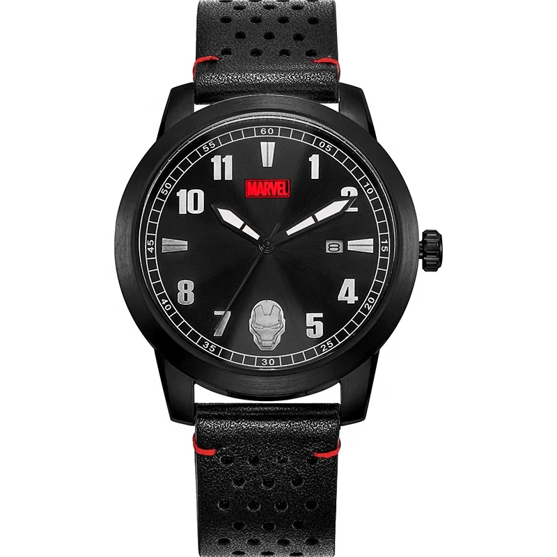 

Brushed Black Case 2115 Date Quartz Movement Stainless Steel Watches Men Wrist