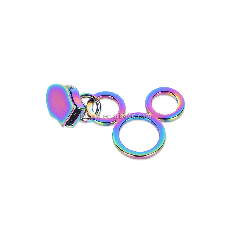 

5#Rainbow Color Zipper Puller Cute Shape Mouse Shape, Rainbow color