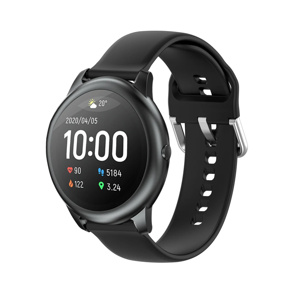 

Silicone Replacement Watch Band Soft Breathable Wrist Strap Adjustable Replacement Wristband for Xiaomi Haylou Solar Smart Watch