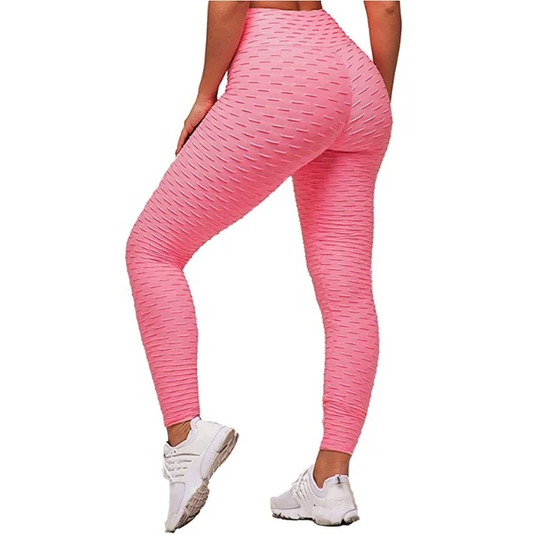

Women's High Waist Textured Yoga Pants Tummy Control Ruched Butt Lifting Stretchy Workout Leggings Booty Scrunch Tights, Could be customized