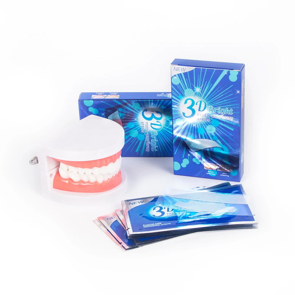 

High Quality Professional 3D Dental Bleaching Teeth Whitening Strips Custom Logo