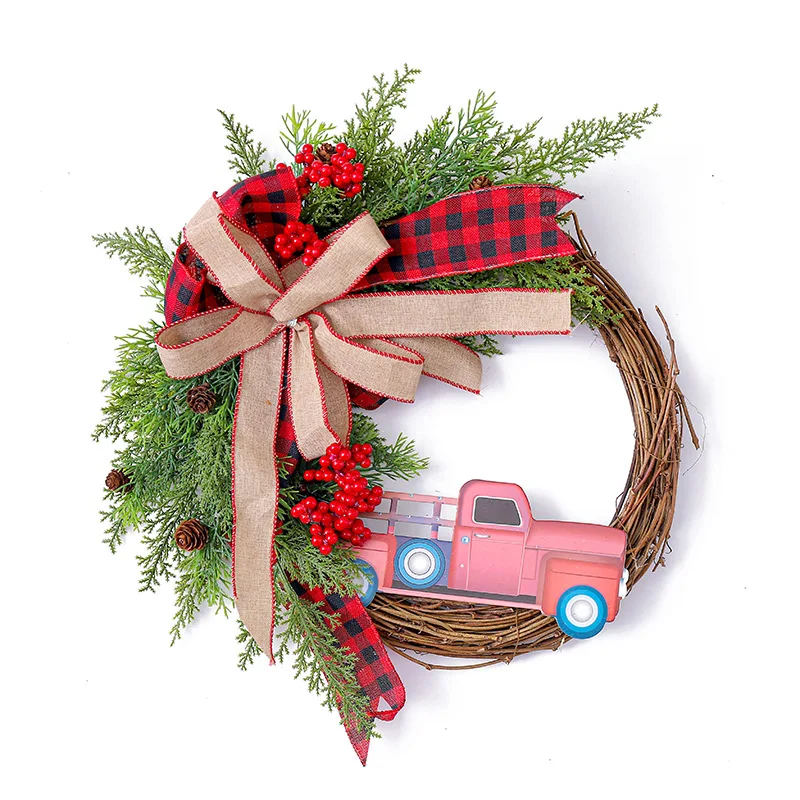 

Christmas dead branches rattan ring pendant diy rattan wreath door hanging holiday window decoration props wholesale