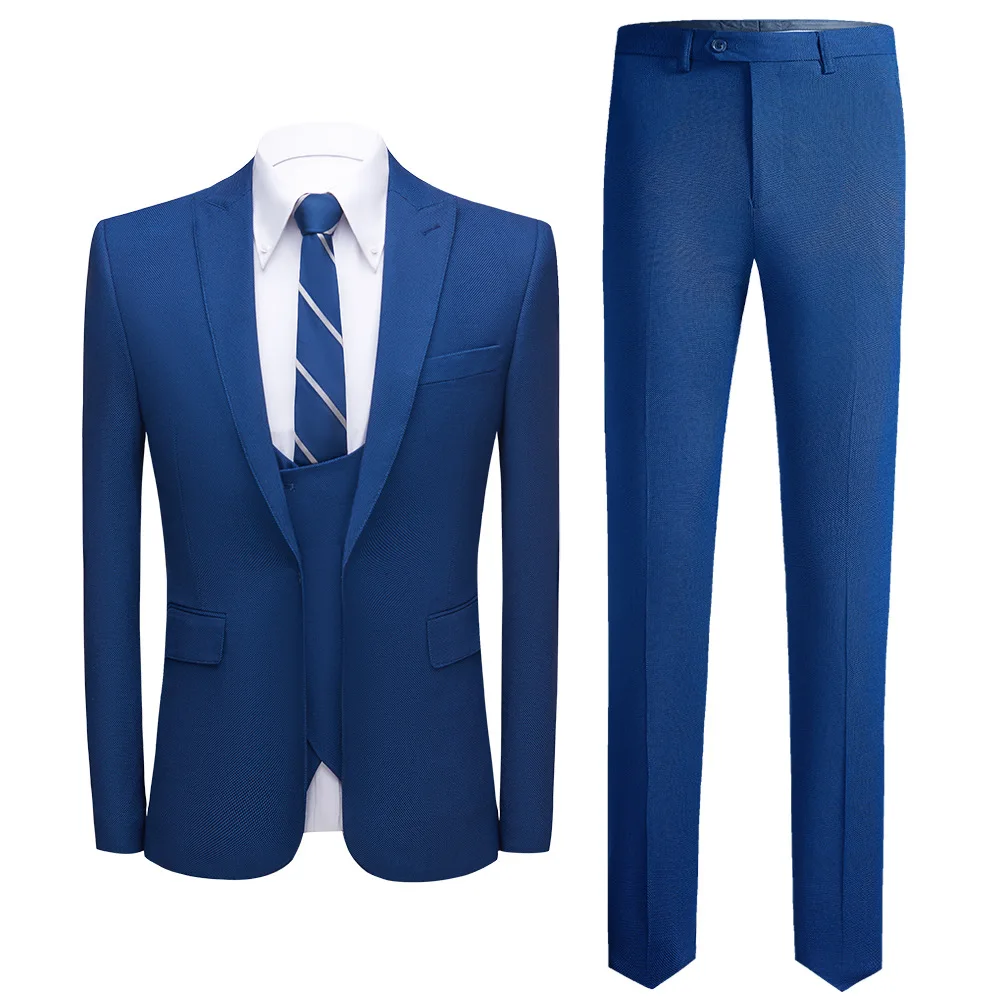 

Men's Business New Suit Men's Slim Style in Korean Version Fashion Casual Wedding Dress Pavilion Suit Men
