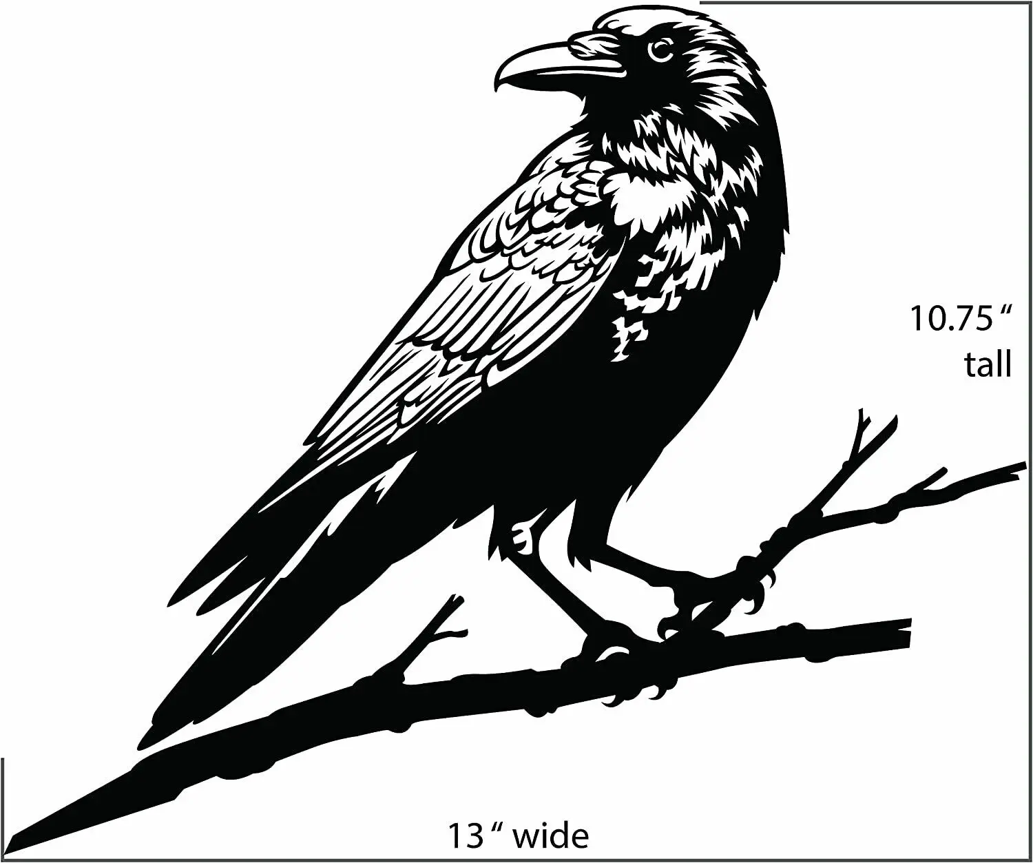 

garden decoration Backyard Art Silhouette Art Raven Decoration