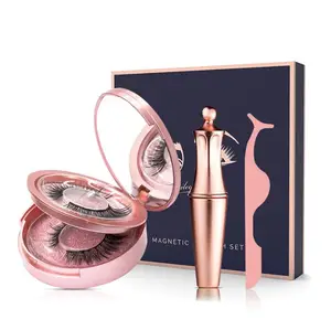 Professional Wholesale Faux Mink Magnetic Lashes Eyelashes Custom Eyelash Packaging 2