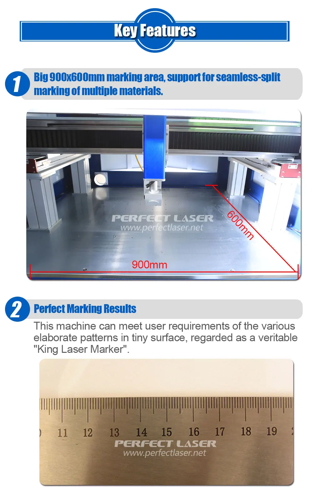 3D Large Format Dynamic Focusing Galvo RAYCUS Metal Laser Marking Machine Etching Machine