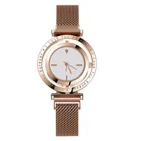 

WJ-8911 relojes de mujer Minimalist Dial Lady Watch Magnet Milan Mesh Stainless Steel Watches Ladies