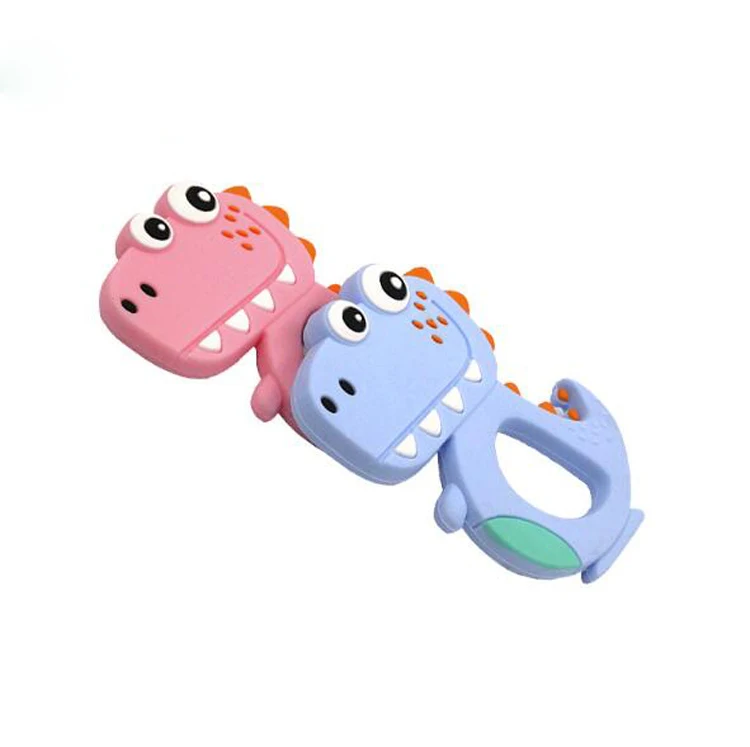 Hot Sale Dinosaur Silicone Baby Teething Toys Baby Bpa Free Food Grade