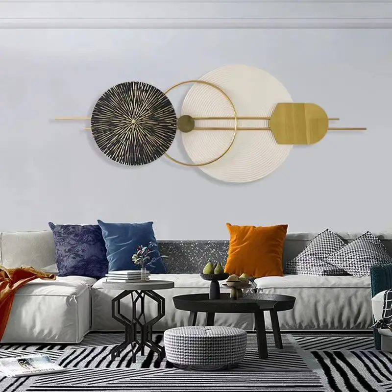 150x58cm French Three-dimensional Wall Decoration Flower Living Room Sofa Background Wall Creative Iron  Luxury Wall Hanging