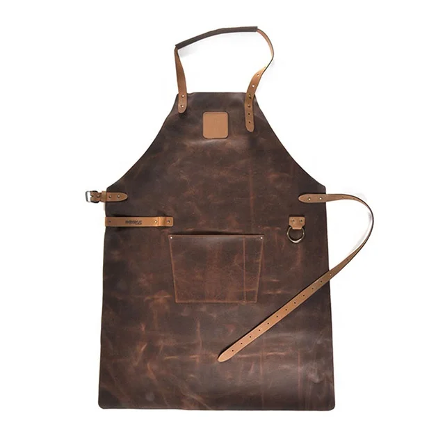 

SunYue BBQ Apron Genuine Welding Apron Cow Leather Apron, Can be customized