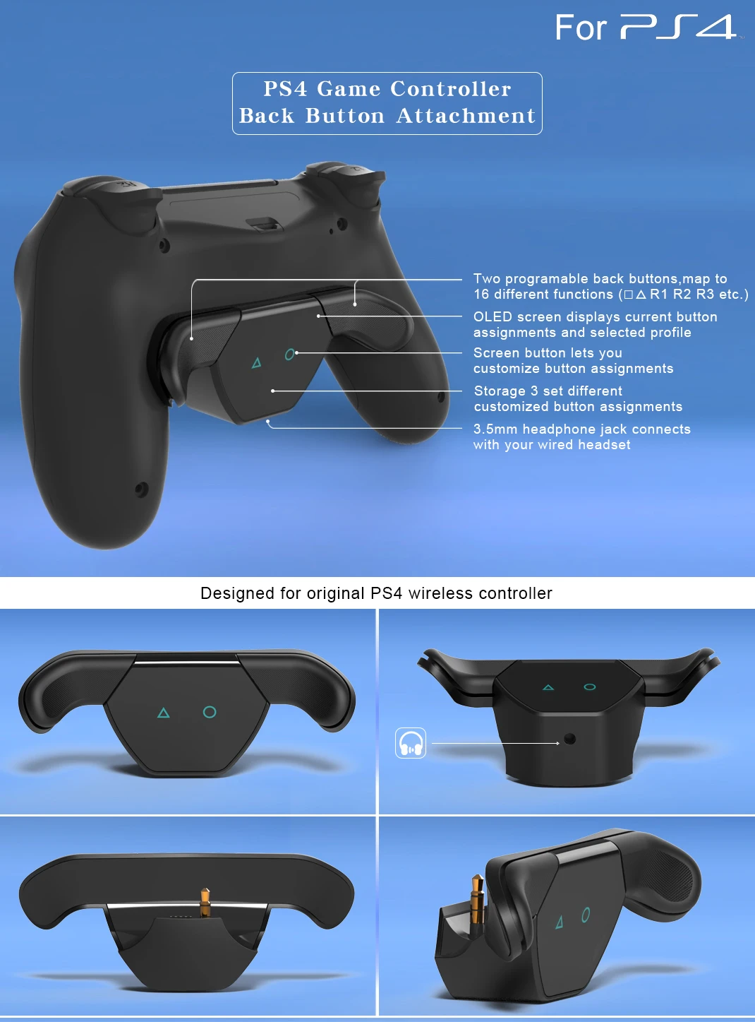 Travelcool Ps4 Controller Back Paddles Game Player Accessories Controller Back Button Attachment For Ps4 Back Button Buy Ps4 Back Button Back Button Attachement Ps4 Controller Back Button Product On Alibaba Com