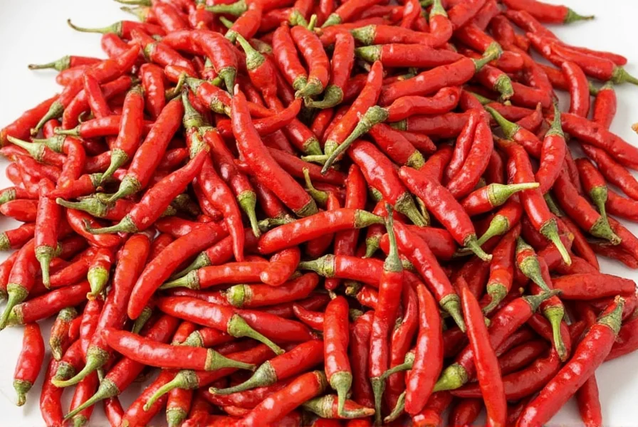 Person toasting dry red chillies in a cast iron skillet