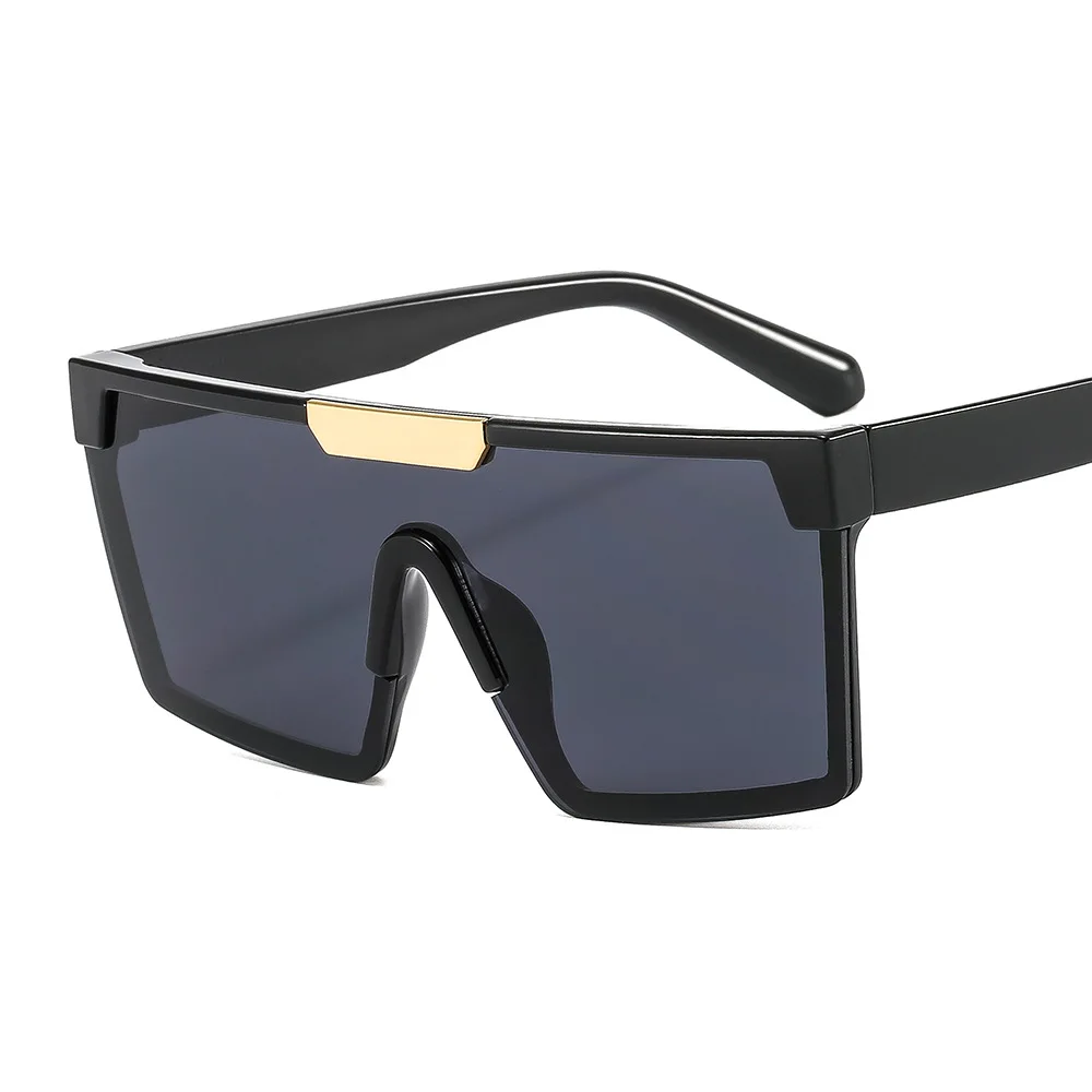 Lmamba 3403 New Oversized Frame Integrated Sunglasses for Men Women Personality Fashion Retro Trend Large square Frame Shade