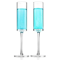 

Elegant Gift for Wedding Champagne Flutes 100% Lead Free Crystal Edge Champagne Glasses