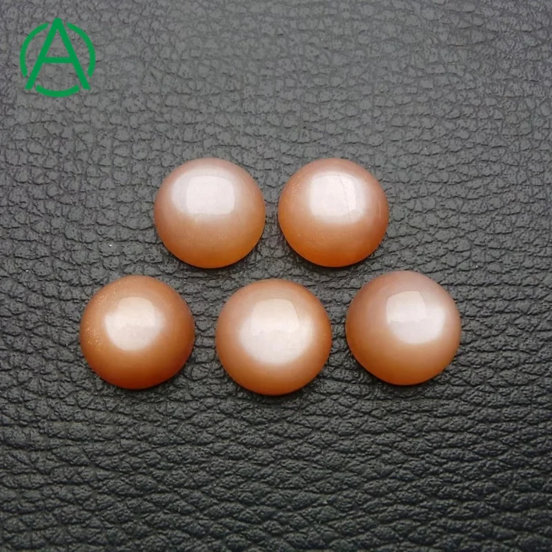

Peach Moonstone Round Cabochon, Gemstone Cabochons Arthurgem Natural Jewelry Making Peach Moon Stone Diy Jewelry Accessories GTC, 100% natural color