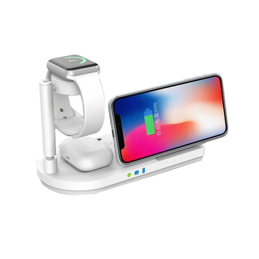 

SIKAI 4 in1 Magnetic Wireless Charger Station Qi Magnetic Wireless charger for Iphone for airpods for WATCH for Samsung, Black