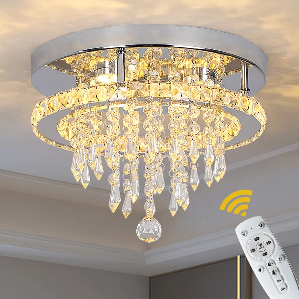 Modern 29W Crystal LED Dangle Cluster Ceiling Lights for Apartments Bedroom