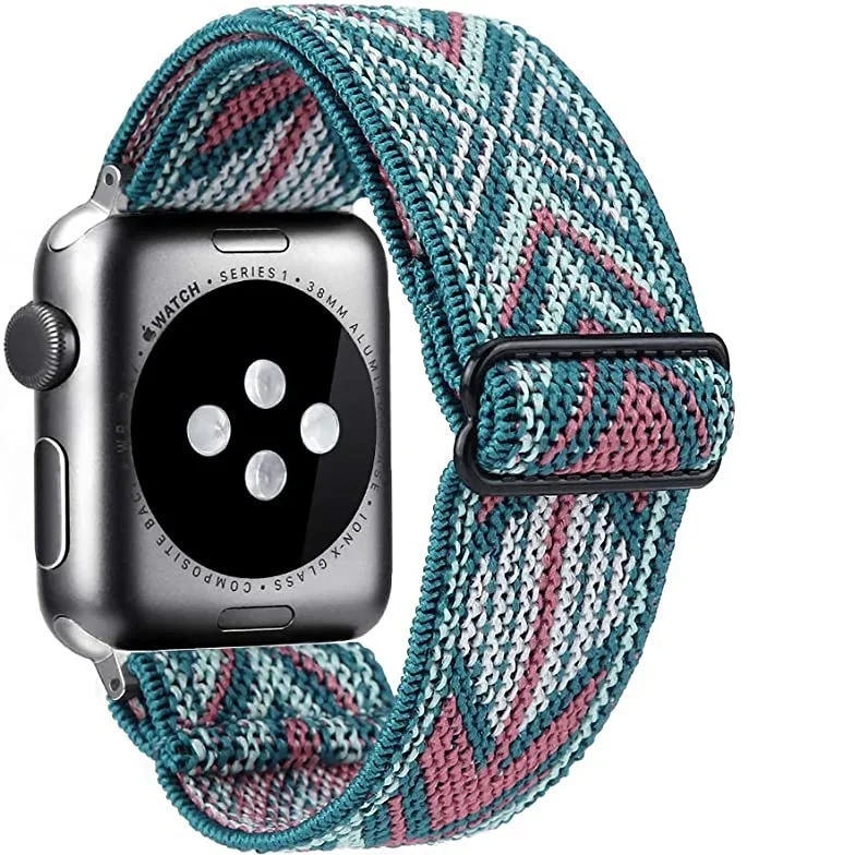 

Stretch Elastic Nylon Watch Bands For Apple Watch For Braided Apple Watch Band, Many colors for your choice
