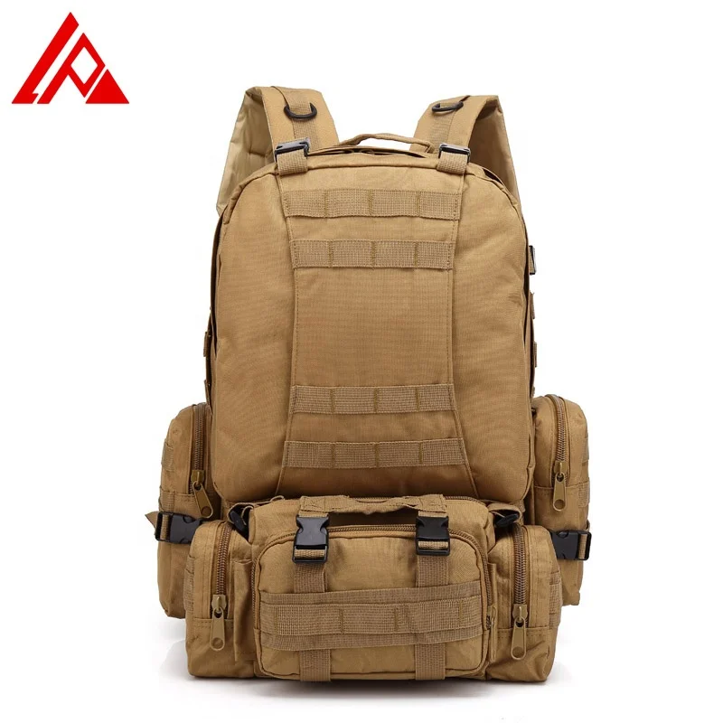 

LUPU BL002 Wholesale Outdoor Waterproof Hiking Survival Army Bag Black Military Tactical Backpack