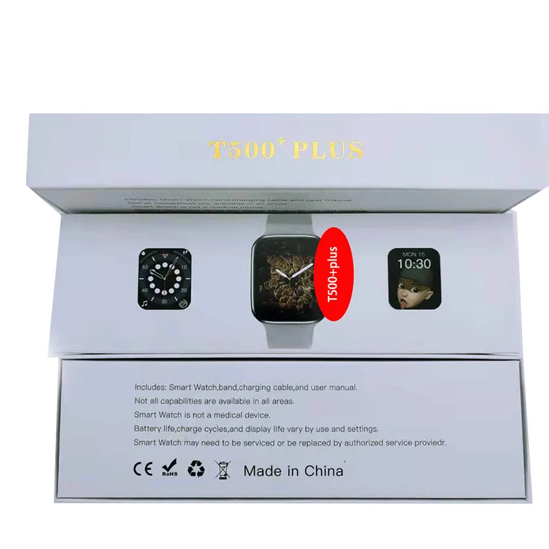 

Full-Screen Watch6 Watch Series 5 6 IP67 Sports Watch T500 plus Heart Rate Call Bracelet Smart Watch, Multi colors