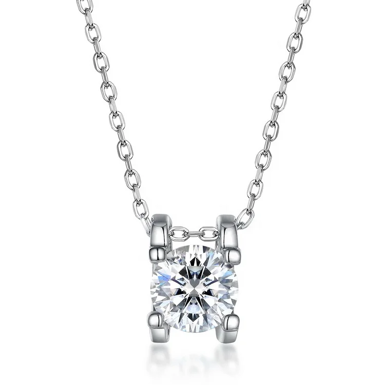 

OEM fashion 925 silver moissanite diamond jewelry high quality moissanite pendant necklace, Picture