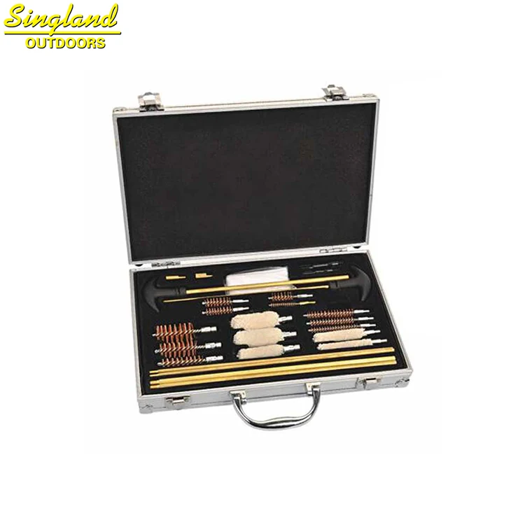 

Universal Gun Cleaning Kit in Aluminum Box 26pcs Cased Gun Cleaning Kit, Customizd color