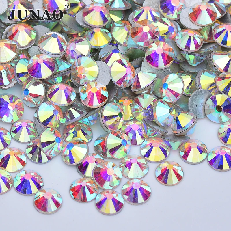 

120 Color SS3 SS6 SS10 SS12 SS16 SS20 SS30 SS50 Round AB Crystal Strass Flatback Glass Crystal Rhinestones For Cloth DIY Crafts, 120 color crystal ab rhinestone