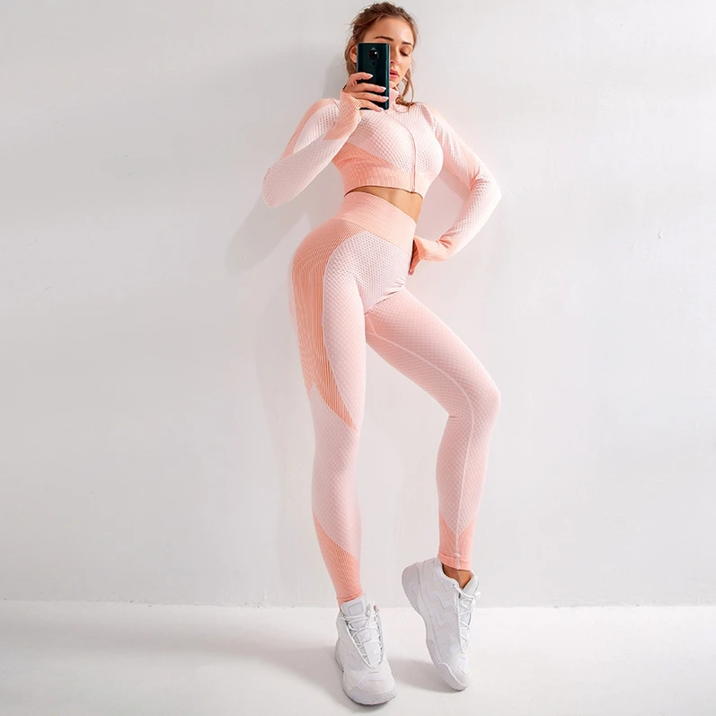 

ANL2188 New leisure suit spot leisure suit zipper opening hit color hooded two piece suit set, Accept customization