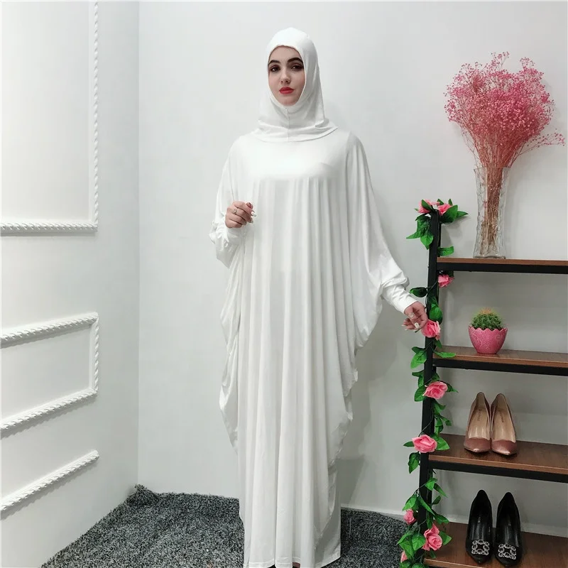 

2021Newest Type Wholesale Price Dubai Muslim Khimar Jilbab Overhead 2 Piece Women Prayer Hijab Abaya Long Dress Islamic Clothing, As the picture shows