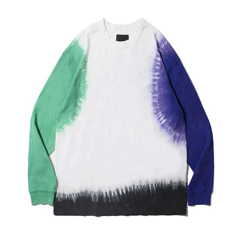 

High Quality Washed Distressed vintage Men Loose T-Shirts Tie Dyed T-Shirt