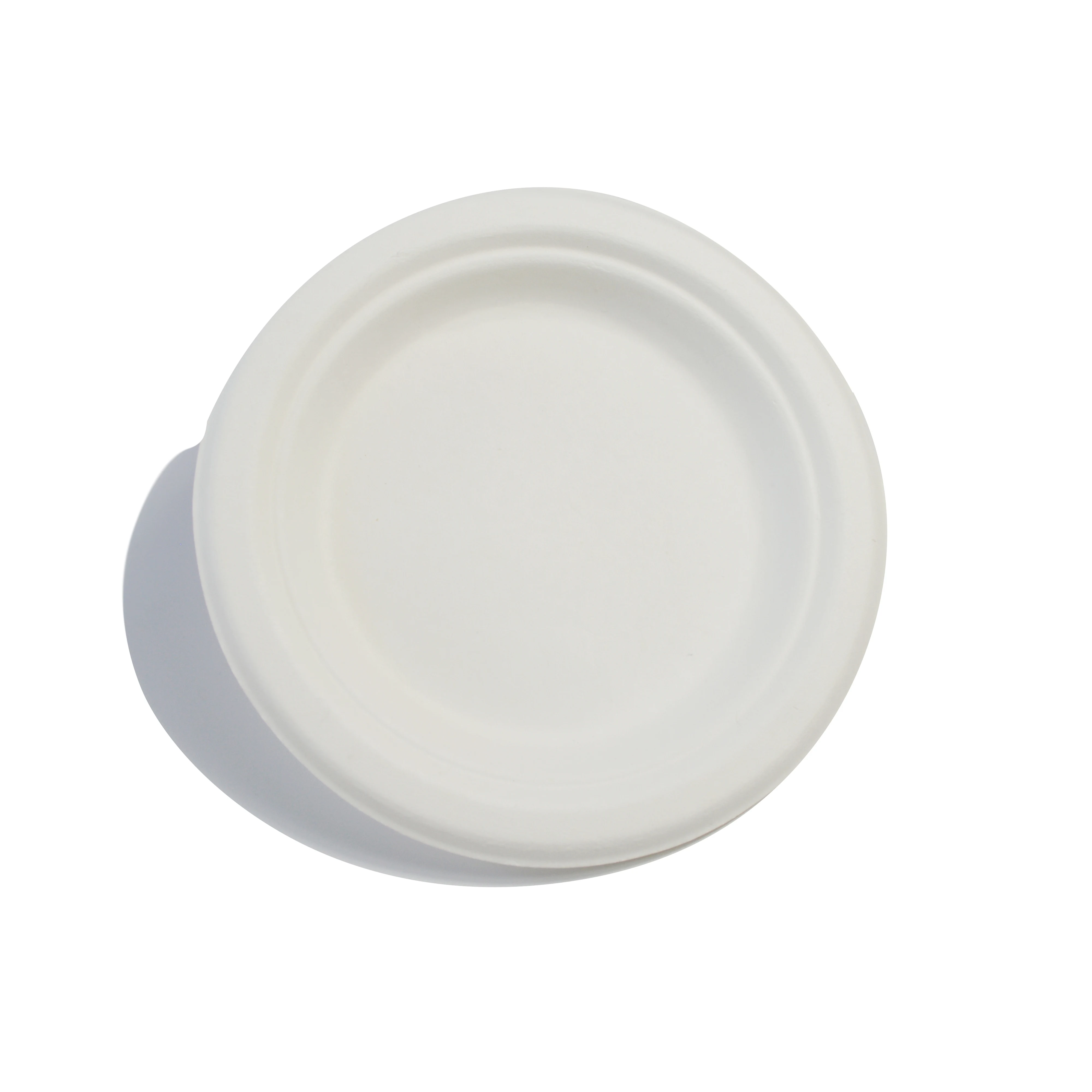 

Singapore Disposable Plates 7 inches Pulp Eco-friendly Compostable Bagasse Sugar Cane Disposable Paper Picnic Plates