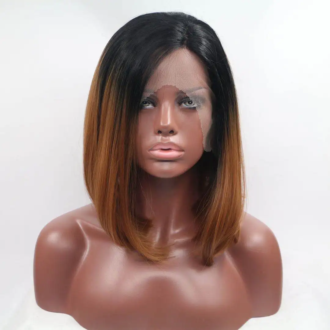 

Gradient BOBO Wig Chemical Fiber Front Lace Hood Short Hair BoBo Wig
