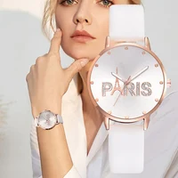 

Simple Style White Leather Watches Women Fashion Watch Minimalist Ladies Casual Wrist Watch Female Quartz Clock Reloj Mujer 2019