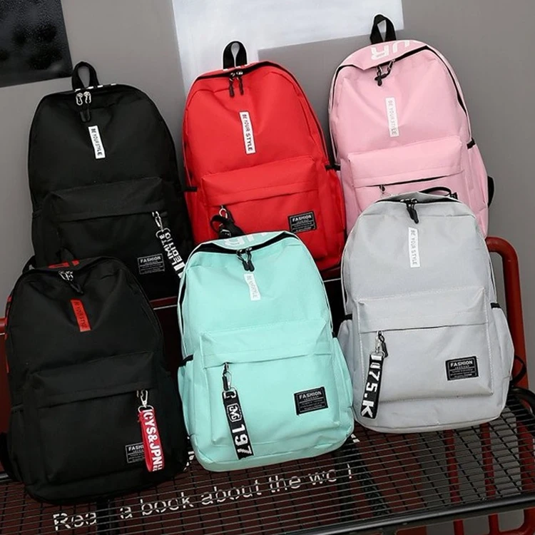 

Free Sample Casual Canvas Students School Backpack Bags Travel Backpack For Teenagers