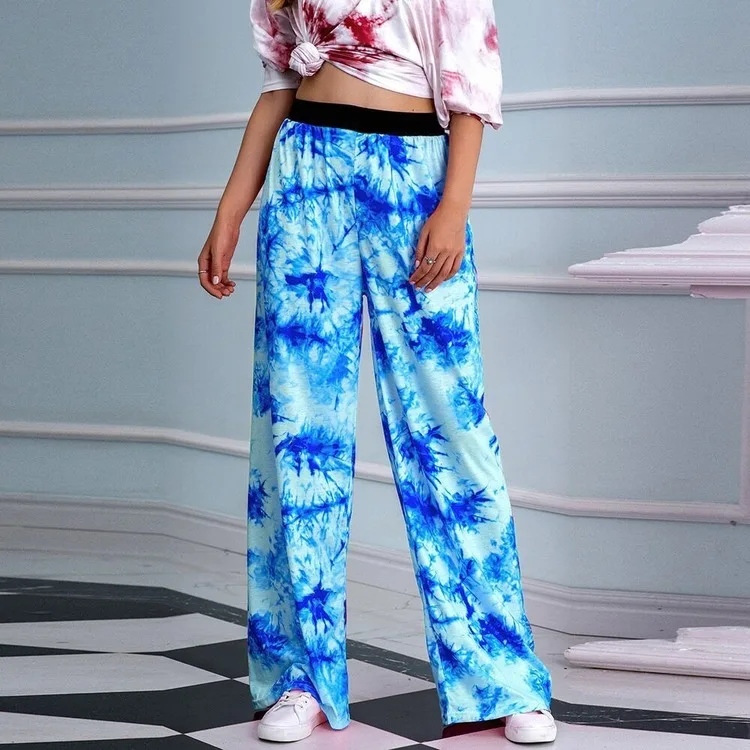 

Large Plus Size Tie Dyed Joggers Women's Pants Female Sports Pants For Women Trousers Wide Leg Pant High Waist Sweatpants Baggy