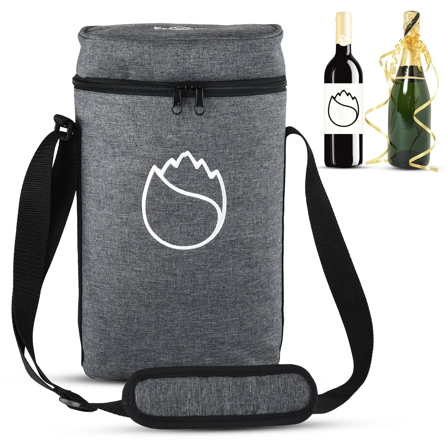 

Champagne Carrier Bag, Waterproof Wine Tote Bag with Padded Shoulder, Insulated Cooler bag, Customized color