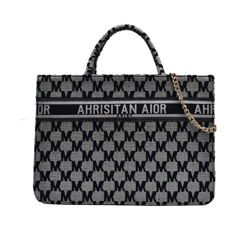 

Fashion Designer Retro Bolso Tote Bags Two Size Casual Signature Printing Handbags Brands China Hand Bags Ladies Shoulder