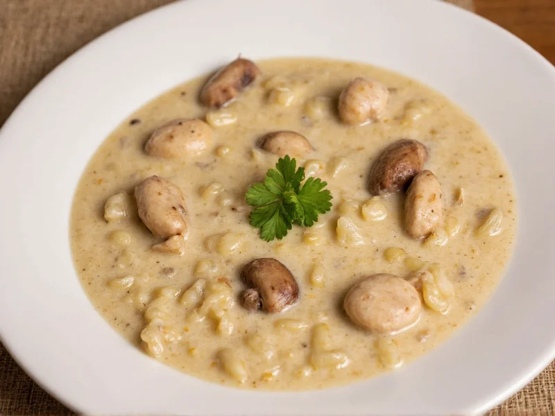 Classic Chicken Cream of Mushroom Soup with Rice Recipe