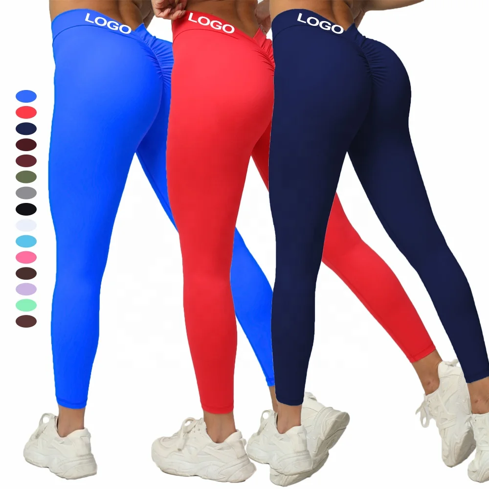 

OEM Sportswear Factory Wholesale New Arrival Yoga Leggings Deep Scrunch Bum V Cut Back Women Gym Fitness Yoga Pants