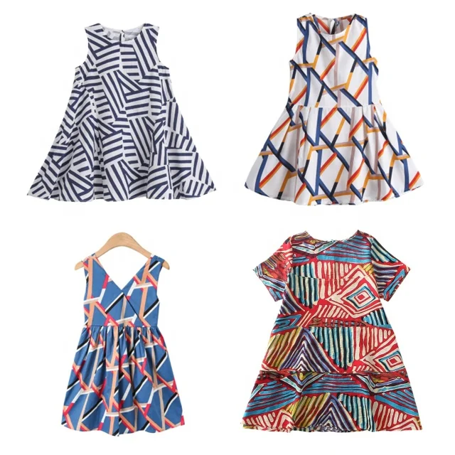 

Mysweeby manufacturer wholesale summer new arrival fashion children's wear print vintage dress girls kids clothing dress, Picture shows