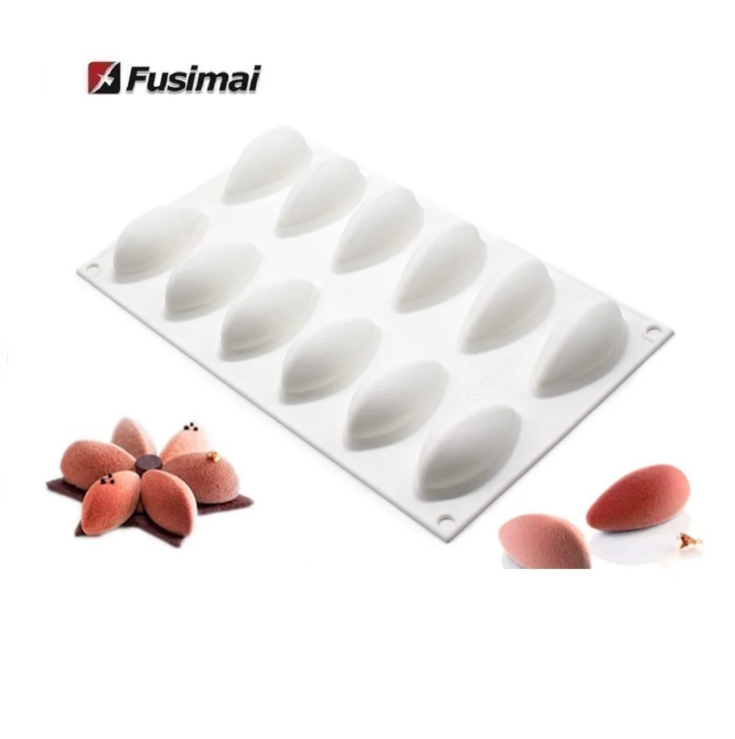 

Fusimai Silicone Non Stick 12 Cup Baking Christmas Holiday Ice Mould 12-cavity Lemon Shell Mousse Cake Mold, As shown in the figure below