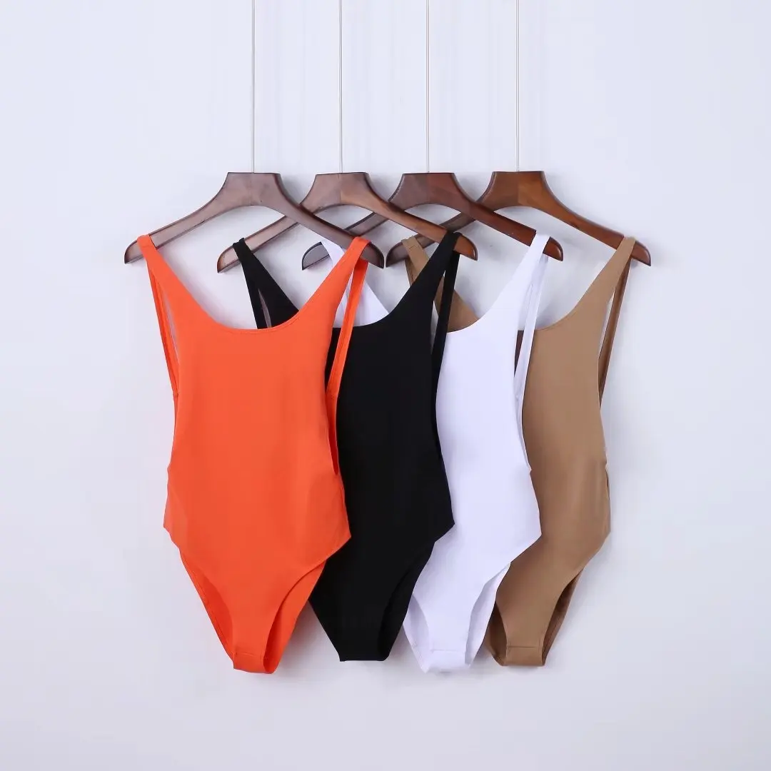 

Poyan Oem Solid 4 Colors Mulher Bodysuits Romper Jumpsuit One Piece Bodysuit Women Backless Bodysuit