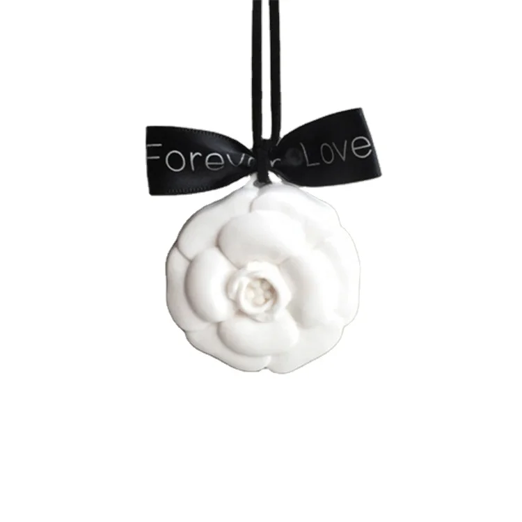 

Promotional Gift Hanging Car Air Freshener Scented Ceramic Aroma Stone, White;pink;blue;or customized