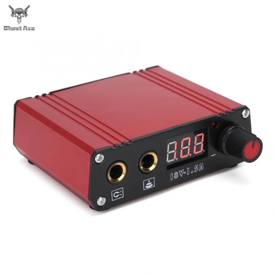 

Tattoo machine power supply new digital LCD display power supply new mini LED tattoo power supply rotary machine pen regulator, Black