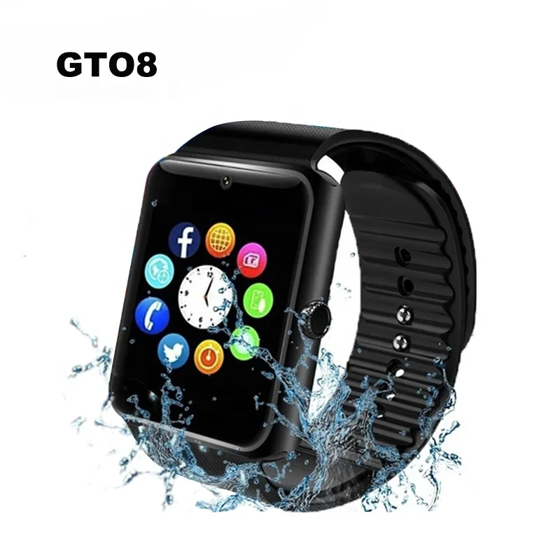 

SmartWatch GT08 BT Smart Watch with Camera SIM card For IOS Android wear touch clocks waterproof cell phone Watches