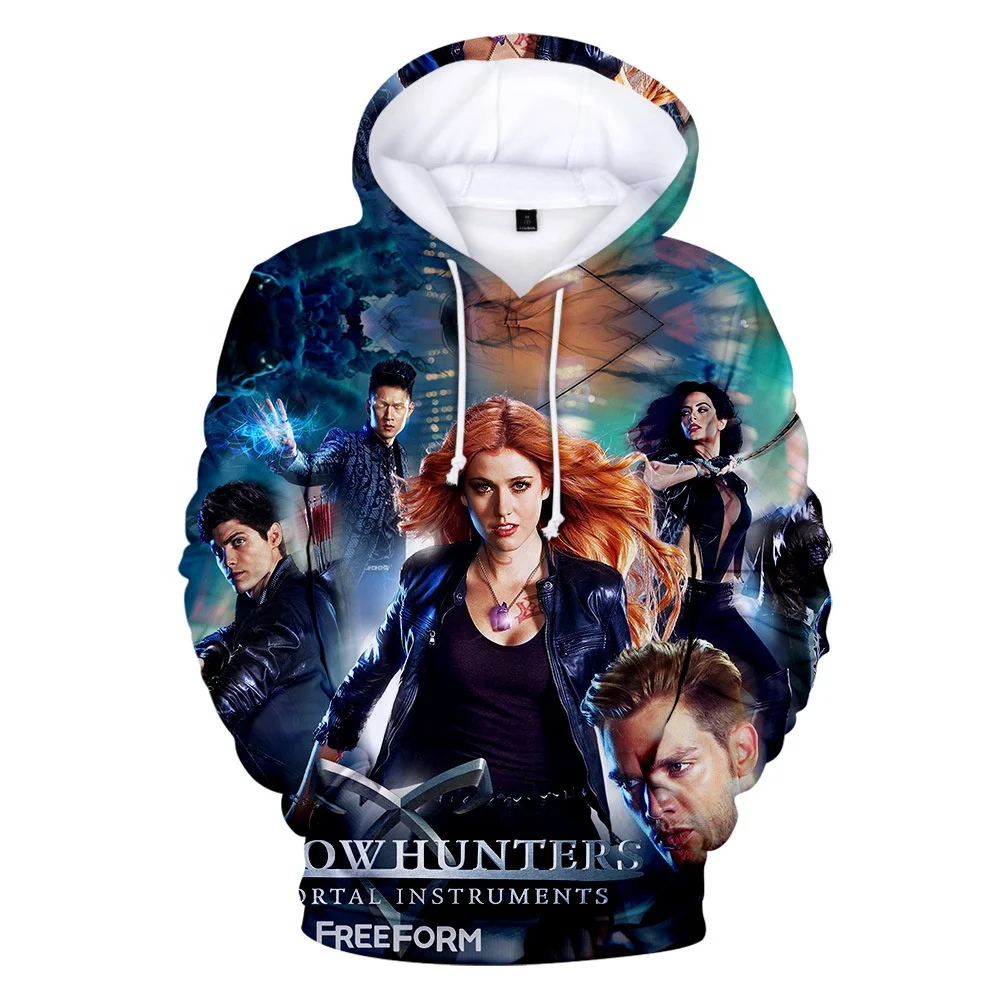 

2021 New designs stock no moq 3d printed Shadowhunters hoodies wholesale Shadowhunters hoodies sweatshirt supplier from China, Csutomized