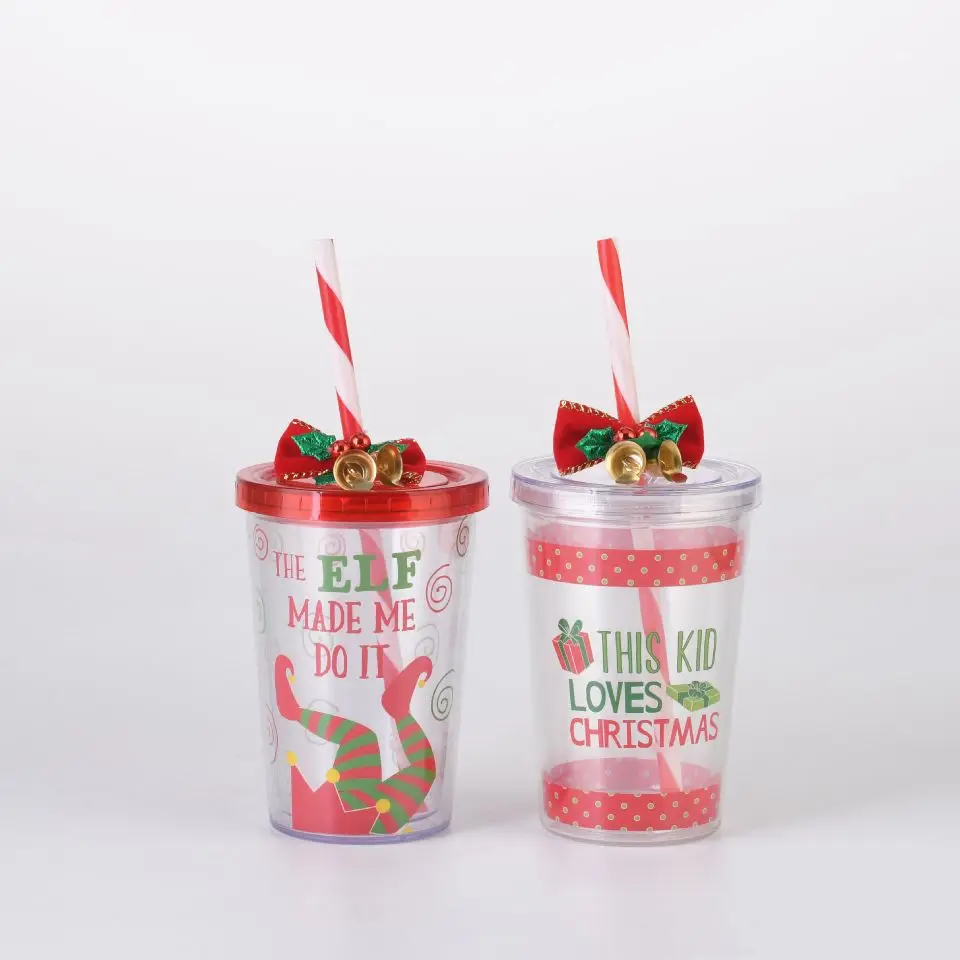 

10 oz acrylic tumbler double wall plastic tumbler with custom logo for christmas gift, Customized colors acceptable