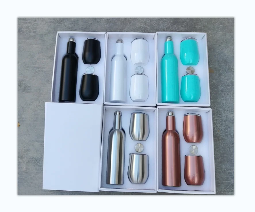 

Ready to ship Sublimation blanks 500ml wine tumbler bottle stainless steel vacuum insulated double wall wine bottle for gift box, Customized colors acceptable