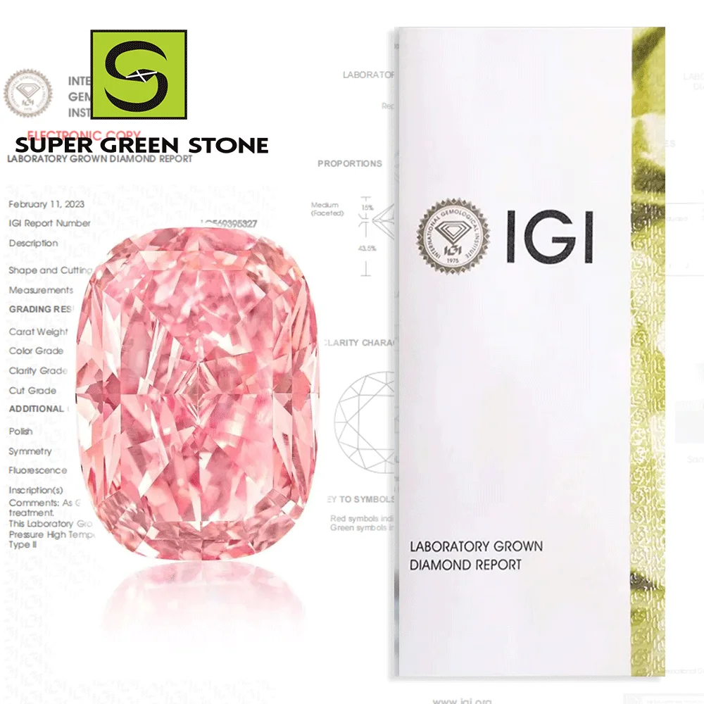 

SuperGS SGSD055 Fancy Colour Created Pink Asscher Cvd Hpht Blue Gia Certified Oval Radiant Emerald Cut Lab Grown Diamond