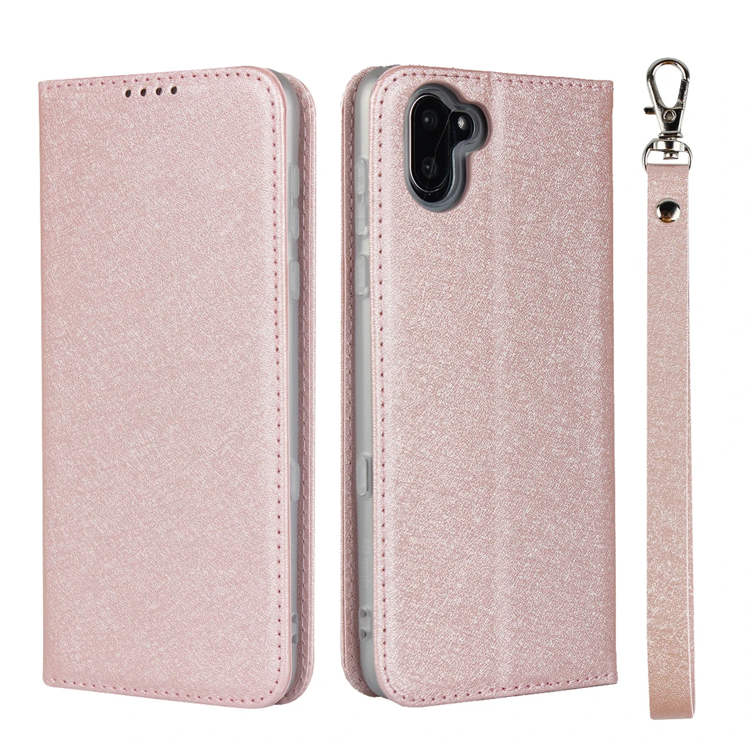 

Luxury Silk pattern PU Leather Flip Wallet Case For Sharp Aquos R3 with ID card slot, As pictures